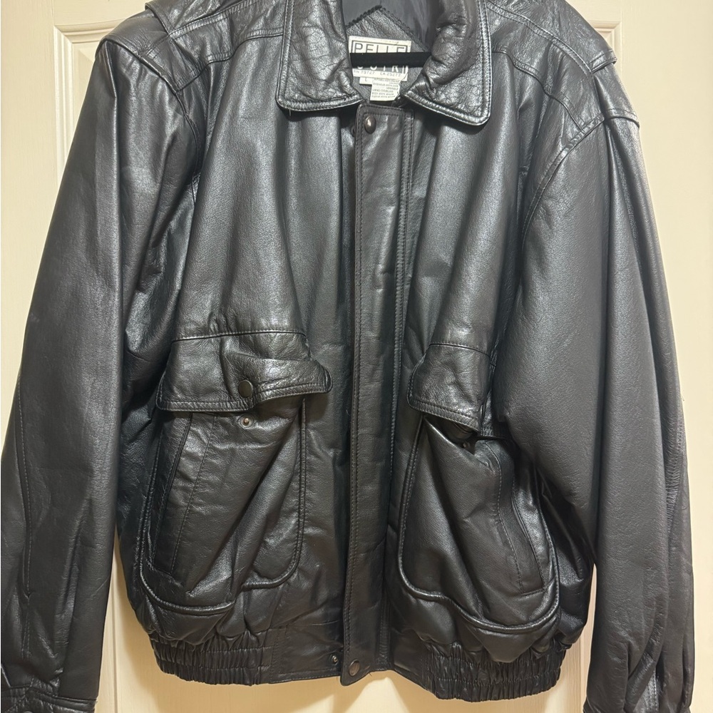 Pelle Cuir Mens Black Leather Jacket